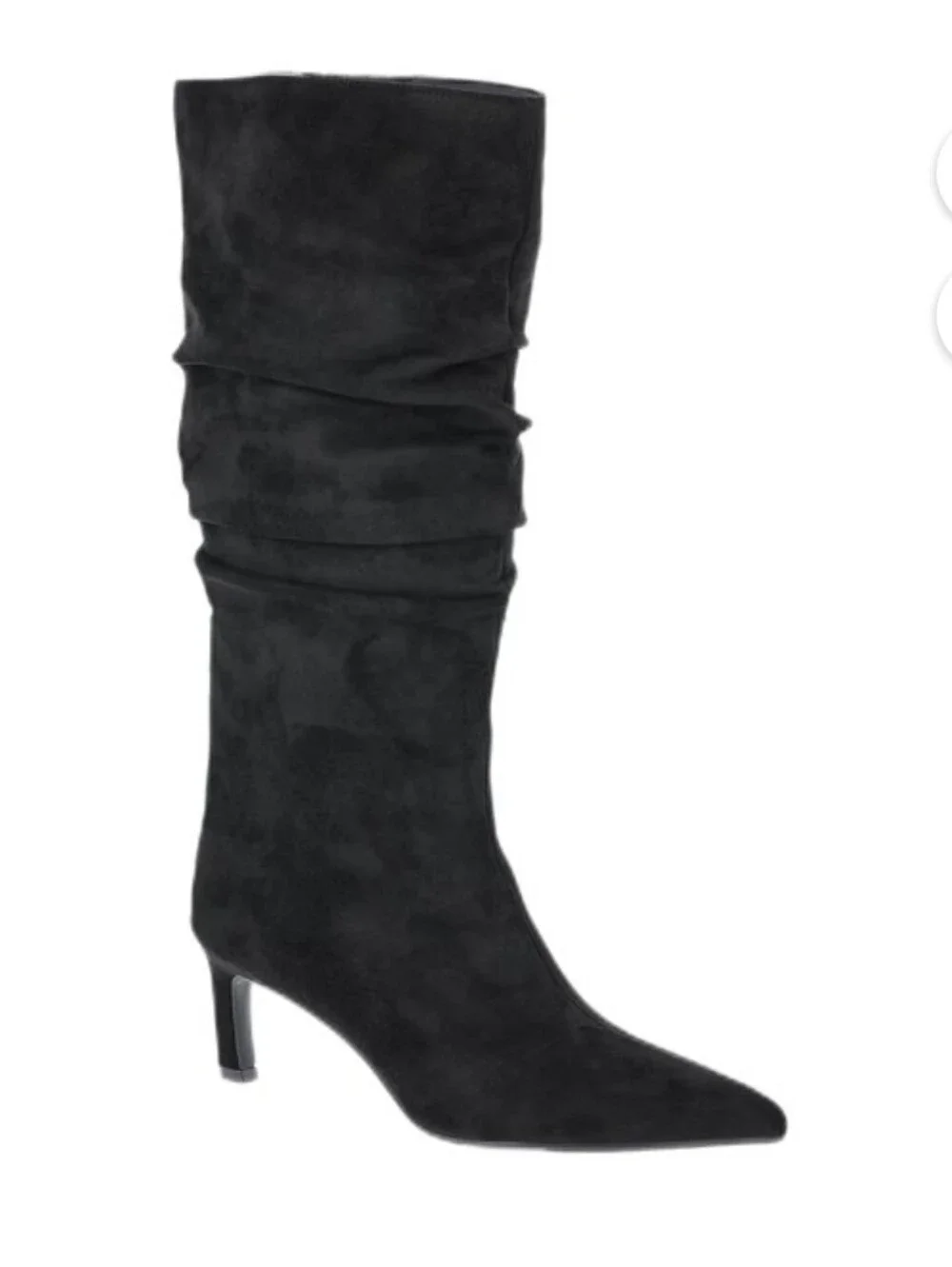 Time and Tru Black Slouchy Over-the-Knee Pointed Toe Boots